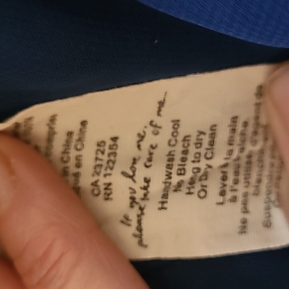 WILFRED Blue Midi Length Wrap Dress Medium - Picture 9 of 10